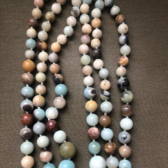 Rarities Carol Brodie 3 STRAND Amazonite Necklace - Picture 7 of 13